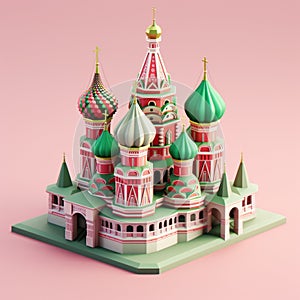 Saint Basil's Cathedral Miniature Display from Russia. The Cathedral of Vasily the Blessed, commonly known as