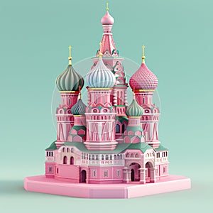 Saint Basil's Cathedral Miniature Display from Russia. The Cathedral of Vasily the Blessed, commonly known as