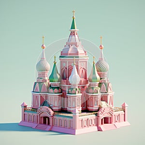 Saint Basil's Cathedral Miniature Display from Russia. The Cathedral of Vasily the Blessed, commonly known as