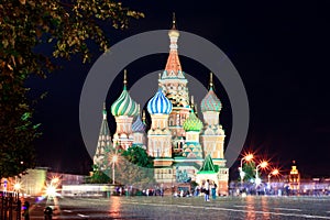 Saint Basil's Cathedral in the Red Square in Moscow