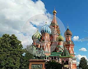 Saint Basilica Cathedral at the Red Square in Moscow