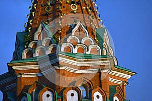 Saint Basils cathedral on the Red Square in Moscow in summer