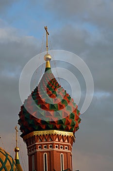 Saint Basils cathedral on the Red Square in Moscow in summer