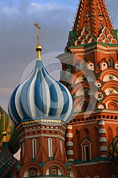 Saint Basils cathedral on the Red Square in Moscow in summer