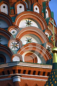 Saint Basils cathedral on the Red Square in Moscow in summer