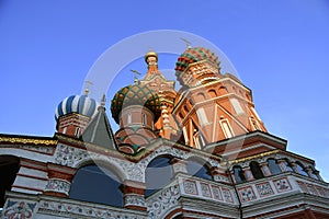 Saint Basils cathedral on the Red Square in Moscow in summer