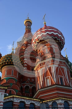 Saint Basils cathedral on the Red Square in Moscow in summer