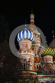 Saint Basils cathedral on the Red Square in Moscow in winter