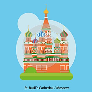 Saint Basils Cathedral Vector, Moscow, Russia photo