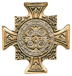 Saint Benedict Medal Gold Cross