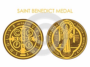 Saint Benedict Medal Gold photo