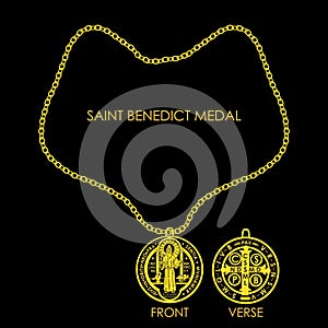 Saint Benedict Medal Golden