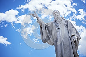 Saint Benedict statue in Italy
