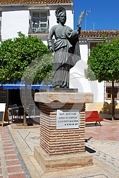 Saint Bernard statue, Marbella, Spain.