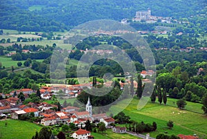 Saint-Bertrand de Comminges seen from above