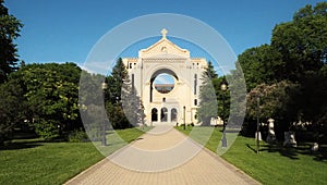 Saint Boniface Cathedral in Winnipeg, Manitoba, Canada.