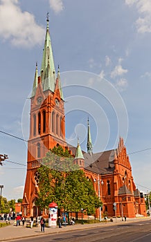 Saint Catherine church (1897) in Torun, Poland