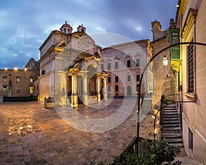 Saint Catherine of Italy Church and Jean Vallette Piazza in the