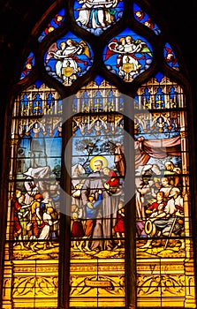 Saint Children Stained Glass Saint Severin Church Paris France