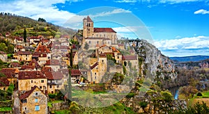 Saint-Cirq-Lapopie near Cahors, one of the most beautiful villages of France