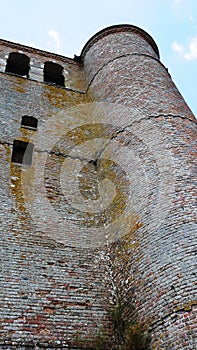 Saint Corneille et Saint Cyprien fortified catholic church with defense tower in the village of Hary in the Aisne