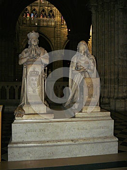 Saint Denis royal church in Paris Marie Antoinette and Louis XVI grave