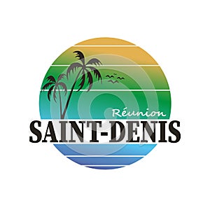 Saint-Denis vector rubber stamp on grunge paper