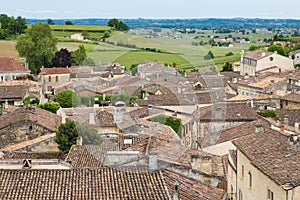 Saint-Emilion village and vineyard