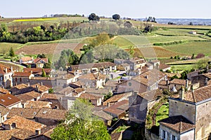 Saint Emilion and the vineyard, near Bordeaux, France