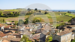 Saint Emilion and the vineyard, near Bordeaux, France
