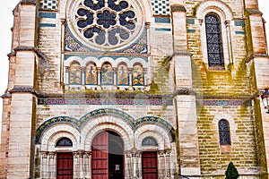 Saint Etienne church in Briare, Loiret, France, exteriors