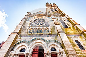 Saint Etienne church in Briare, Loiret, France, exteriors