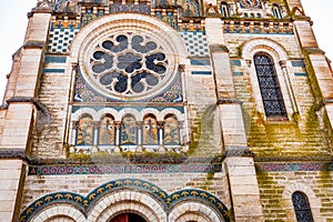 Saint Etienne church in Briare, Loiret, France, exteriors