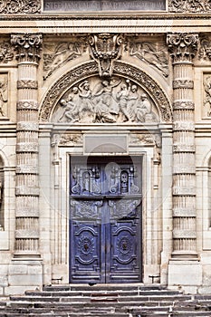 Saint-Etienne-du-Mont church: Architectural details. Paris, France