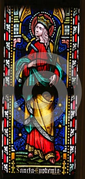 Saint Euphemia - Stained Glass in Cathedral of Sint-Truiden