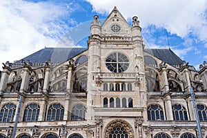 saint eustache church gothic exterior at south transept