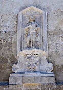 Saint Eustachius in an external niche Matera Cathedral