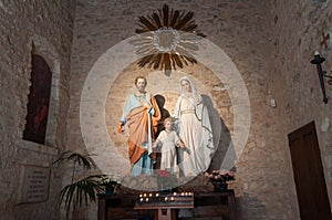 Saint Family in Chapelle Saint Isidoro in Erice historic city