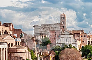 Saint Frances of Rome with Coliseum