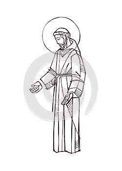 Saint Francis of Asis illustration