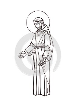 Saint Francis of Asis illustration photo