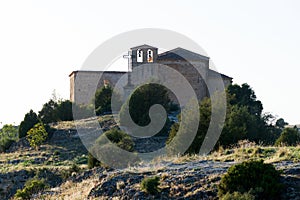 Saint Frutos church, in Hoces de Duraton, Segovia photo