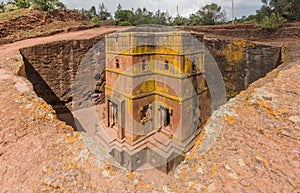 Saint George (Bet Giyorgis) rock-hewn church in Lalibela, Ethiop