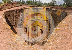 Saint George (Bet Giyorgis) rock-hewn church in Lalibela, Ethiop