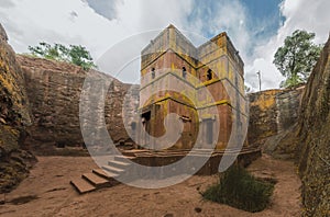 Saint George (Bet Giyorgis) rock-hewn church in Lalibela, Ethiop