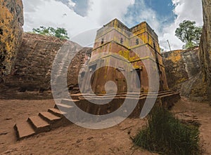 Saint George (Bet Giyorgis) rock-hewn church in Lalibela, Ethiop