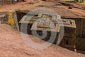 Saint George (Bet Giyorgis) rock-hewn church in Lalibela, Ethiop