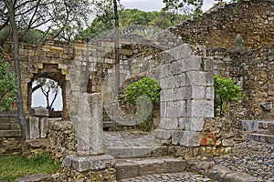 Saint George castle gardens, Lisbon, Portugal photo