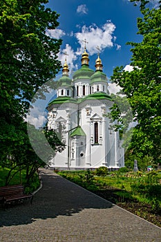 Saint George Cathedral of Vydubychi Monastery in Kyiv, Ukraine photo
