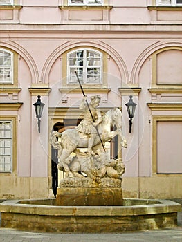 Saint George Fountain in Bratislava, Slovakia